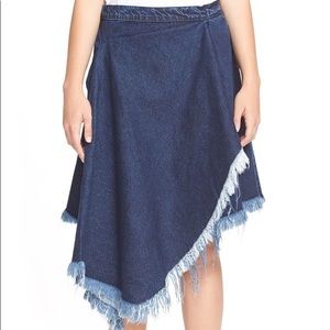 Marques Almeida frayed Jean skirt